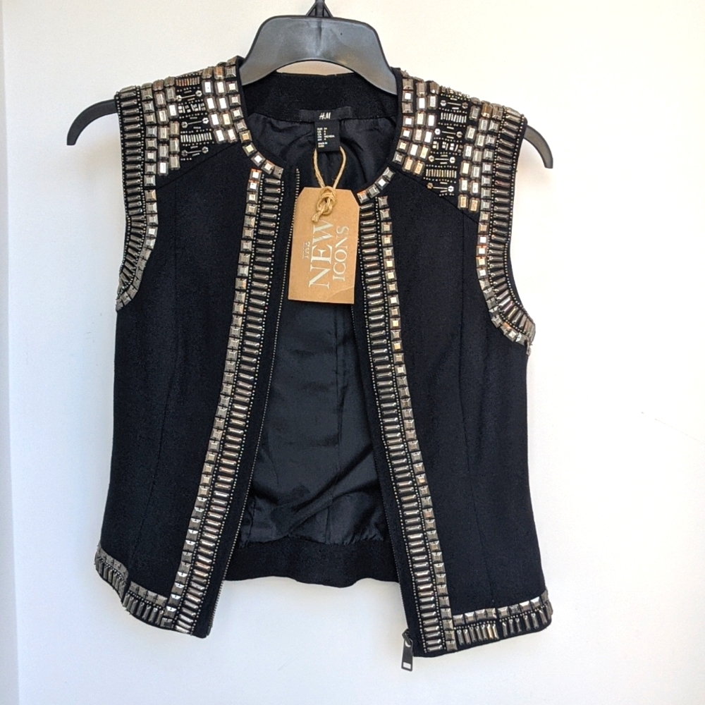 H&M Studded Black Vest | "The New Icons" Collection